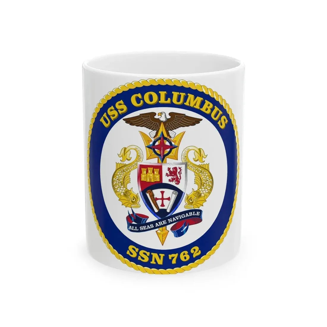 USS Columbus SSN 762 (U.S. Navy) White Coffee Mug 11oz - Go Mug Yourself