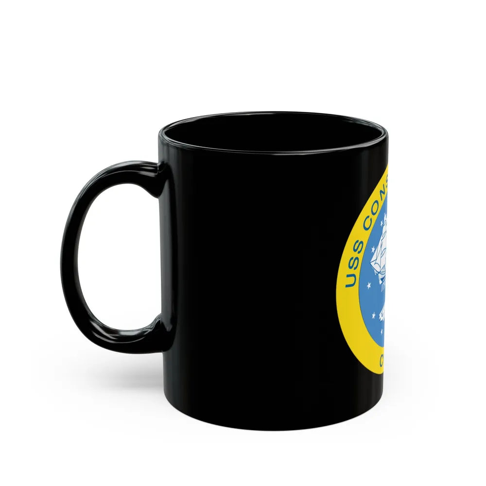 USS Constellation CV 64 (U.S. Navy) Black Coffee Mug-Go Mug Yourself