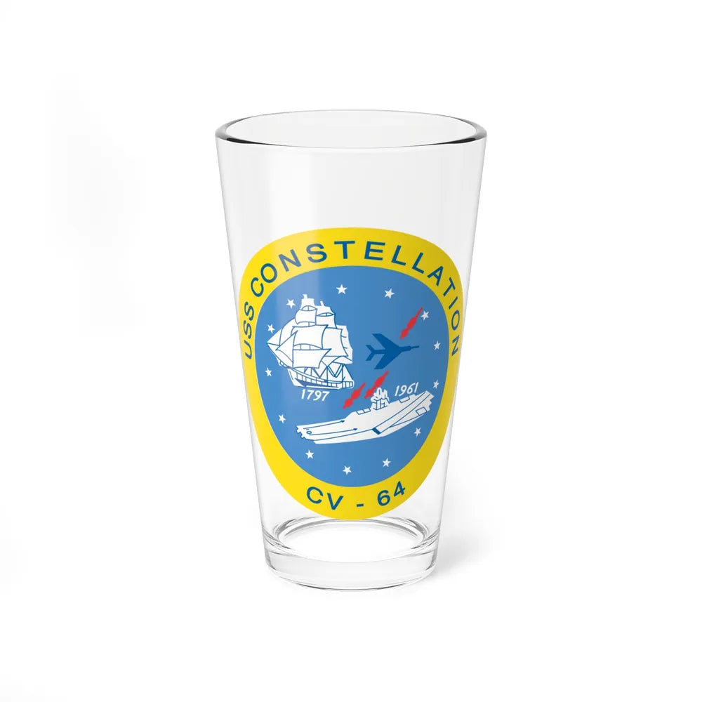 USS Constellation CV 64 (U.S. Navy) Pint Glass 16oz-16oz-Go Mug Yourself