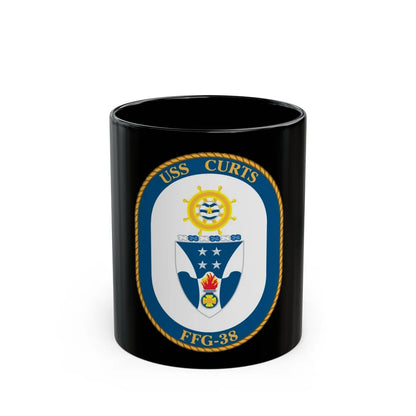 USS Curts FFG 38 (U.S. Navy) Black Coffee Mug-11oz-Go Mug Yourself