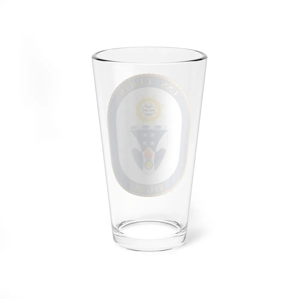 USS Curts FFG 38 (U.S. Navy) Pint Glass 16oz-Go Mug Yourself