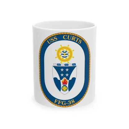 USS Curts FFG 38 (U.S. Navy) White Coffee Mug-11oz-Go Mug Yourself