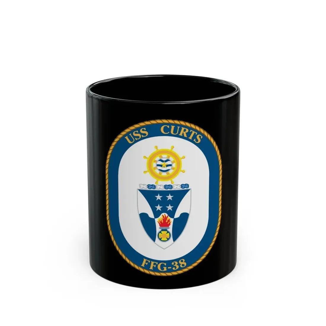 USS Curts FFG 38 (U.S. Navy) Black Coffee Mug 11oz - Go Mug Yourself