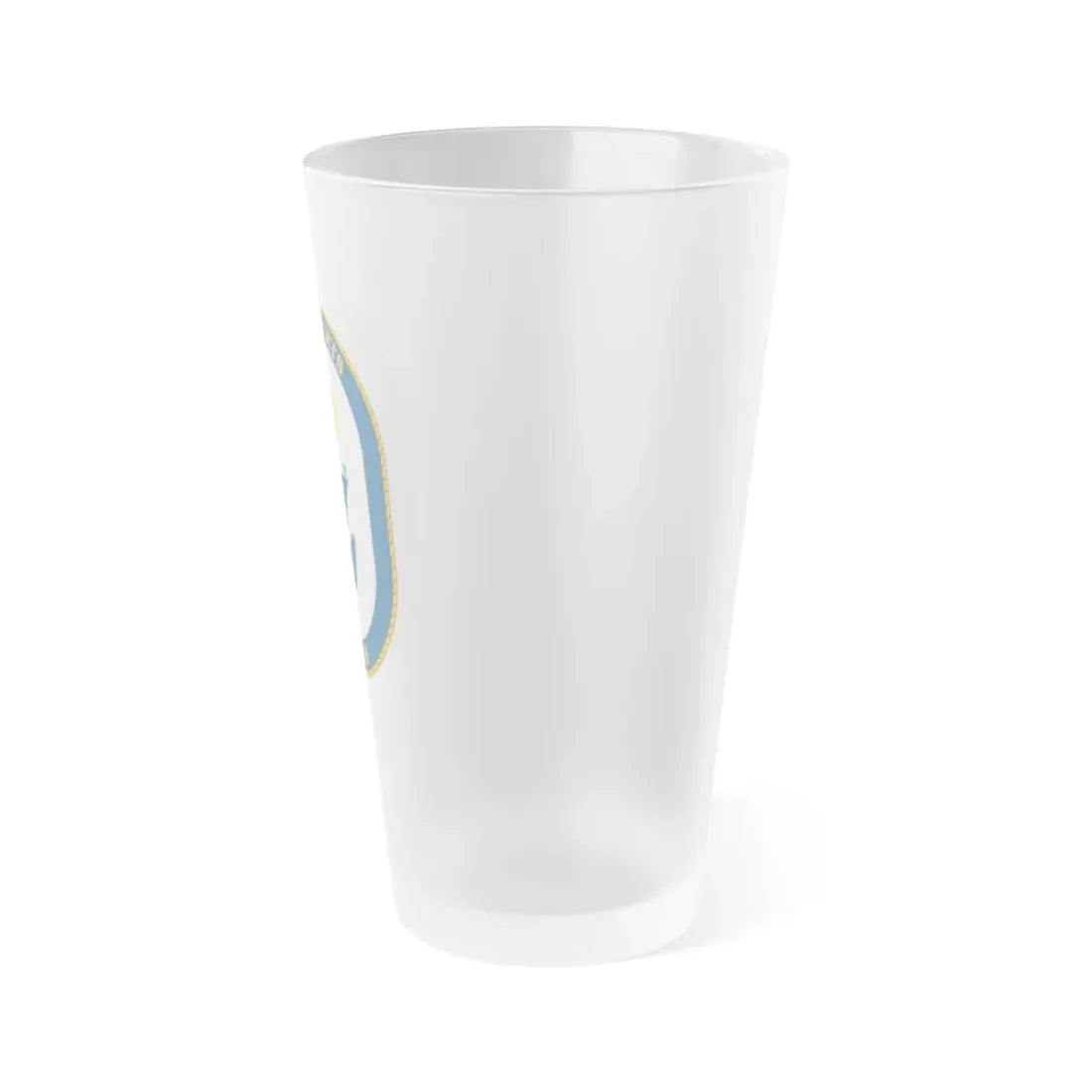 USS Curts FFG 38 (U.S. Navy) Frosted Pint Glass 16oz - Go Mug Yourself