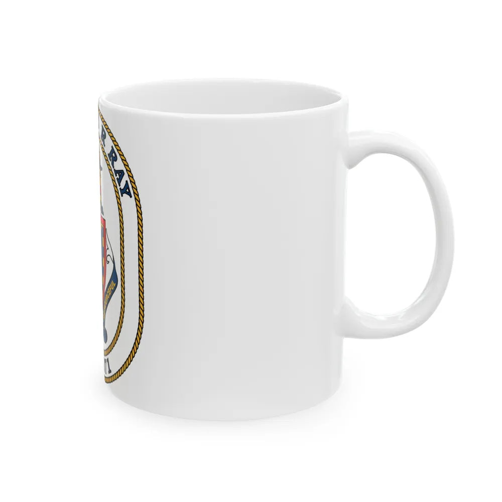 USS David R Ray DD 971 (U.S. Navy) White Coffee Mug-Go Mug Yourself