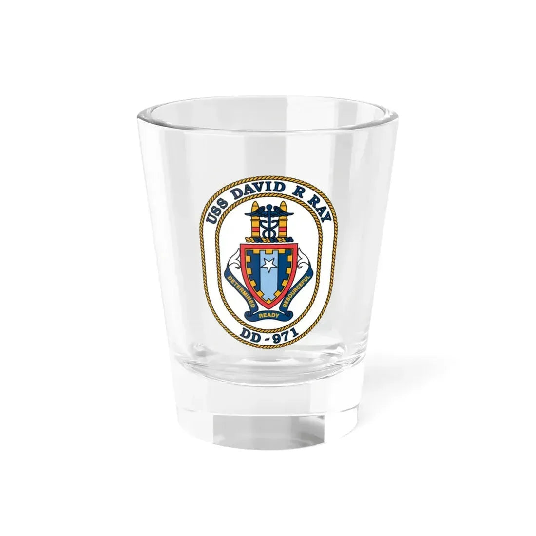 USS David R Ray DD 971 (U.S. Navy) Shot Glass 1.5oz 1.5oz - Go Mug Yourself