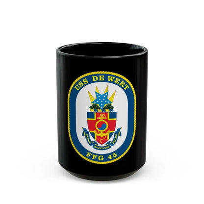 USS De Wert FFG 45 (U.S. Navy) Black Coffee Mug 15oz - Go Mug Yourself