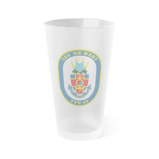 USS De Wert FFG 45 (U.S. Navy) Frosted Pint Glass 16oz Default Title - Go Mug Yourself