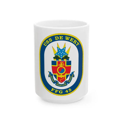 USS De Wert FFG 45 (U.S. Navy) White Coffee Mug 15oz - Go Mug Yourself