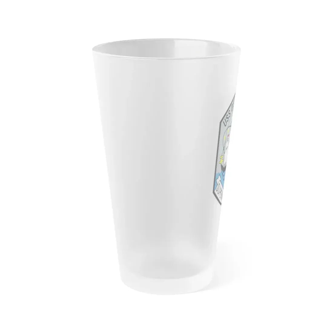 USS Detroit AOE 4 (U.S. Navy) Frosted Pint Glass 16oz - Go Mug Yourself
