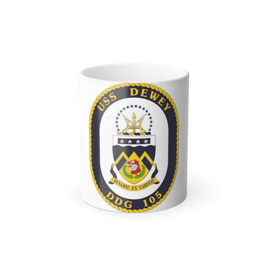 USS Dewey COA (U.S. Navy) Color Changing Mug 11oz-11oz-Go Mug Yourself