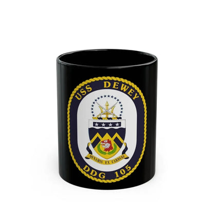 USS Dewey COA (U.S. Navy) Black Coffee Mug 11oz - Go Mug Yourself