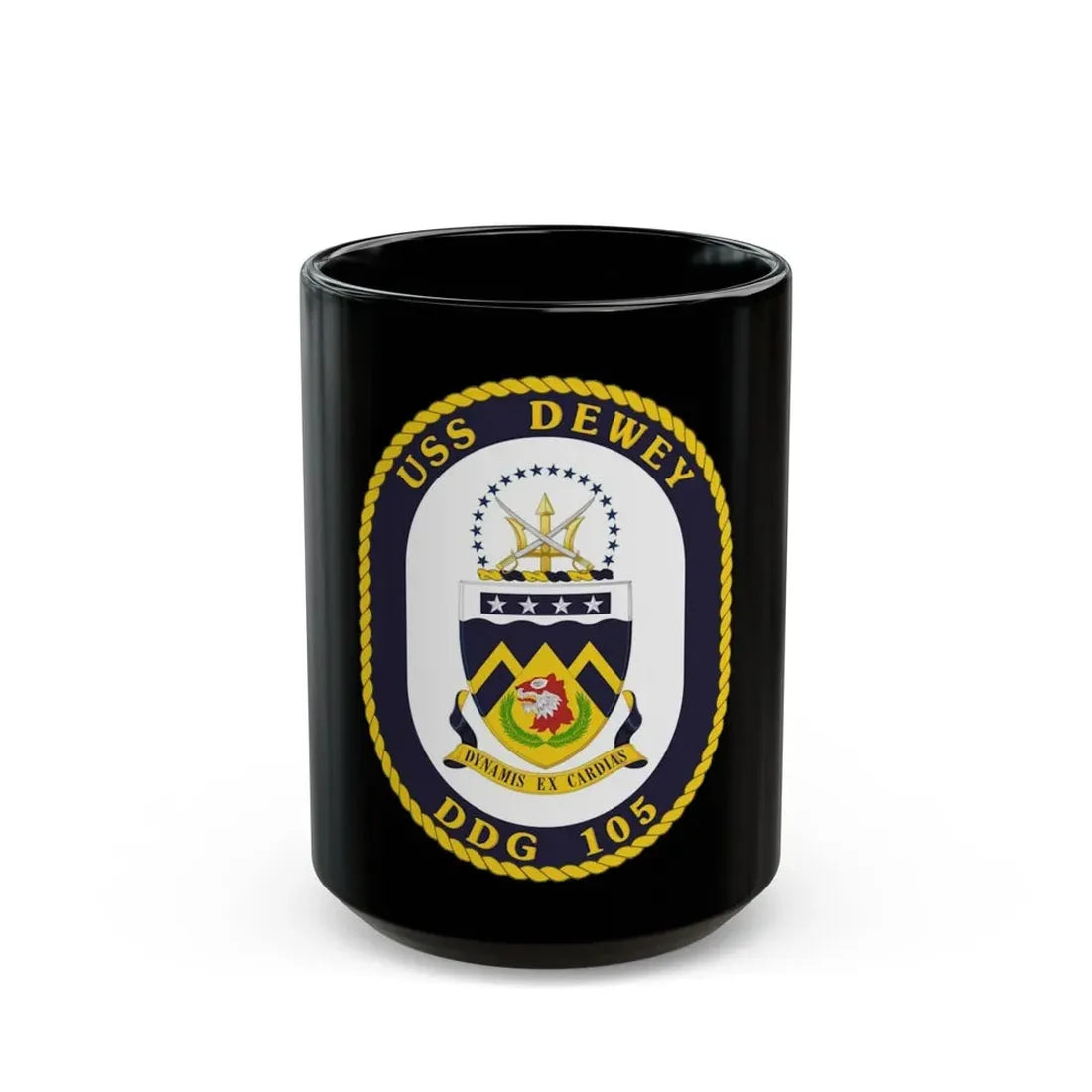 USS Dewey COA (U.S. Navy) Black Coffee Mug - Go Mug Yourself