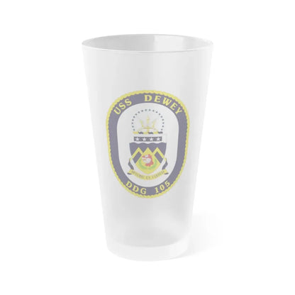 USS Dewey COA (U.S. Navy) Frosted Pint Glass 16oz Default Title - Go Mug Yourself