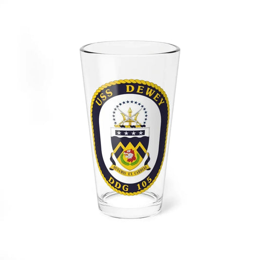 USS Dewey COA (U.S. Navy) Pint Glass 16oz 16oz - Go Mug Yourself