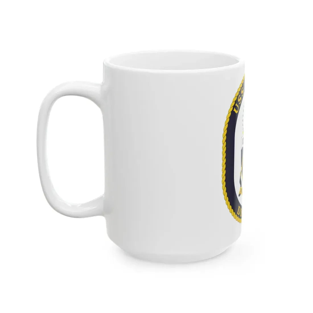 USS Dewey COA (U.S. Navy) White Coffee Mug - Go Mug Yourself