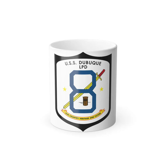 USS Dubuque LPD 8 (U.S. Navy) Color Changing Mug 11oz-11oz-Go Mug Yourself