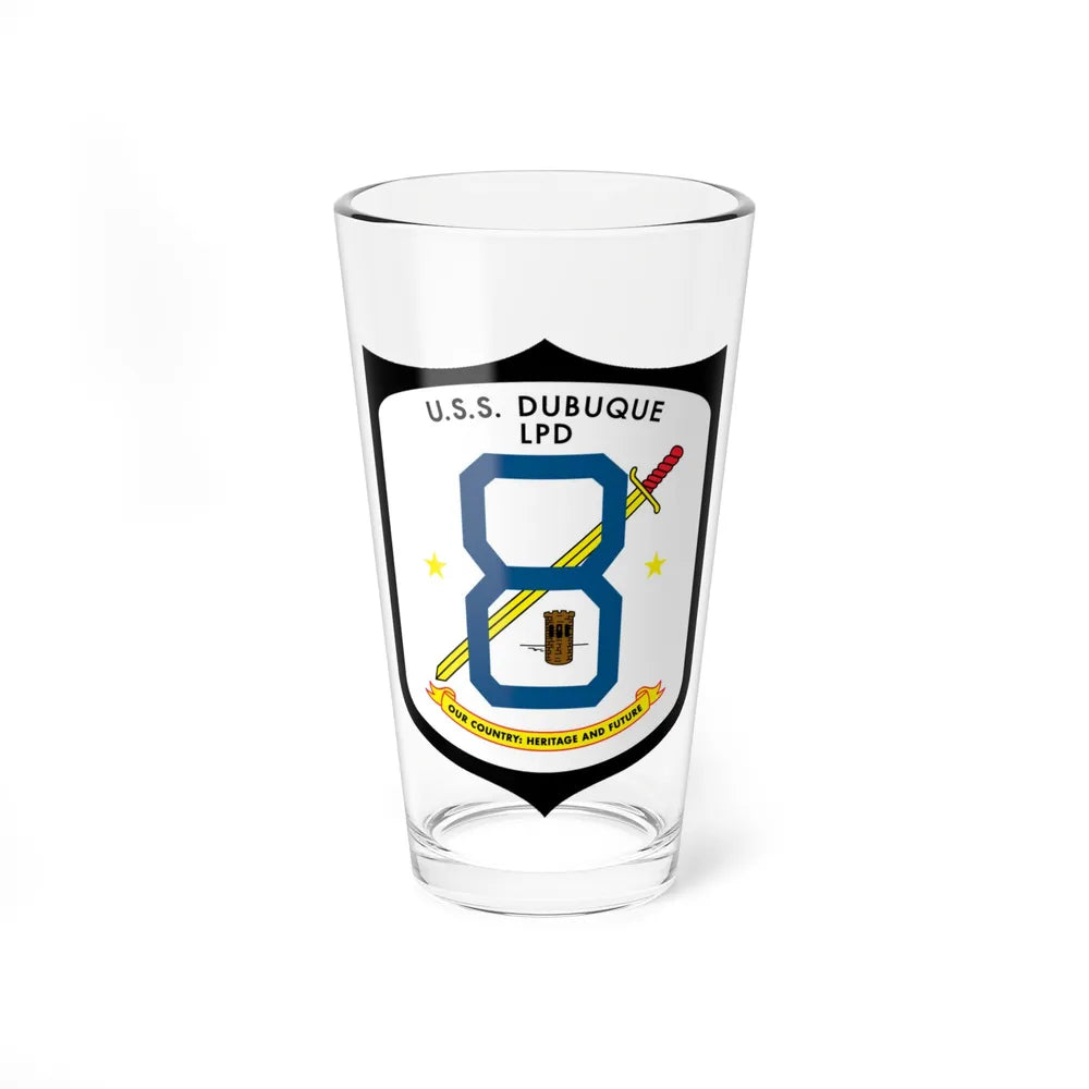 USS Dubuque LPD 8 (U.S. Navy) Pint Glass 16oz-16oz-Go Mug Yourself