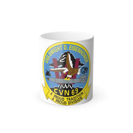 USS Dwight D Eisenhower Proud Tradition (U.S. Navy) Color Changing Mug 11oz-11oz-Go Mug Yourself