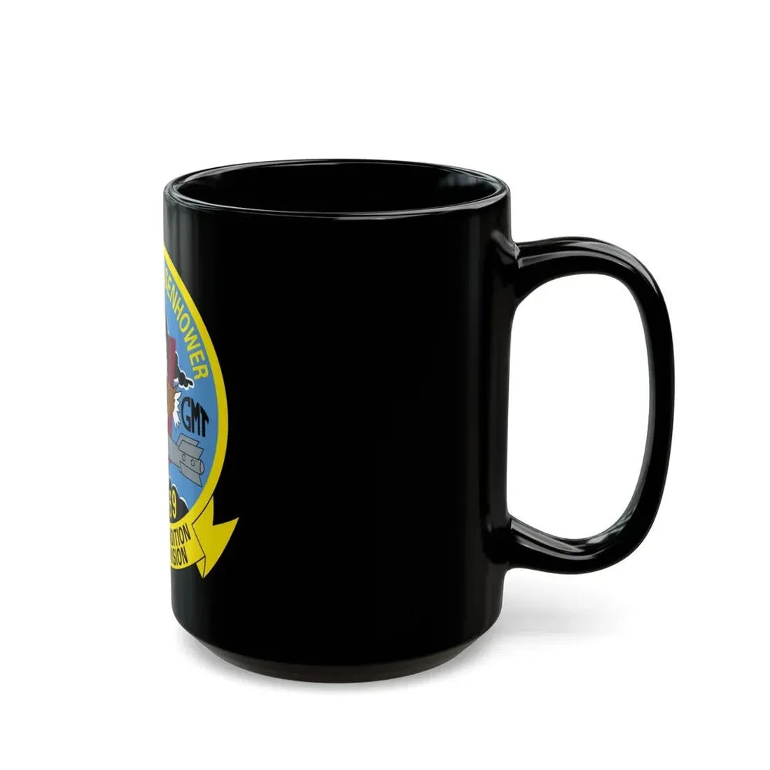 USS Dwight D Eisenhower Proud Tradition (U.S. Navy) Black Coffee Mug - Go Mug Yourself