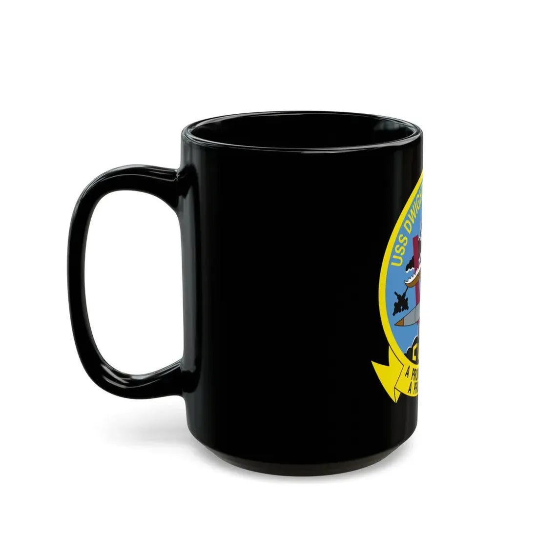 USS Dwight D Eisenhower Proud Tradition (U.S. Navy) Black Coffee Mug - Go Mug Yourself