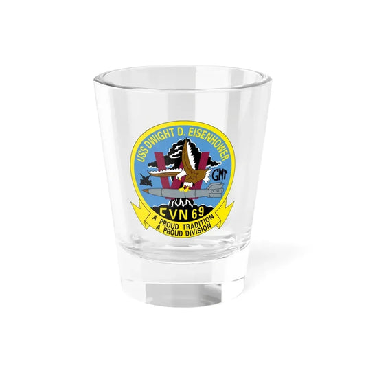 USS Dwight D Eisenhower Proud Tradition (U.S. Navy) Shot Glass 1.5oz 1.5oz - Go Mug Yourself