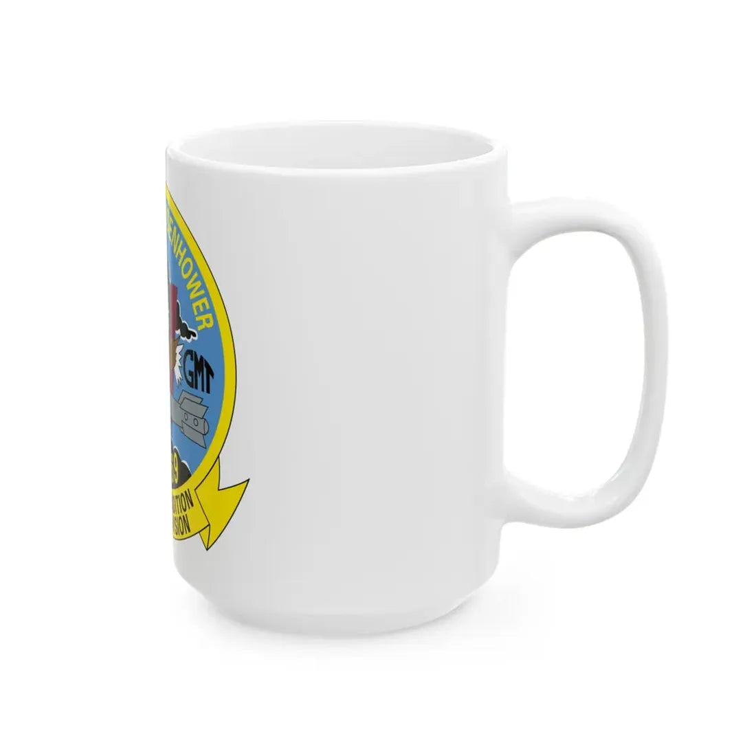 USS Dwight D Eisenhower Proud Tradition (U.S. Navy) White Coffee Mug - Go Mug Yourself