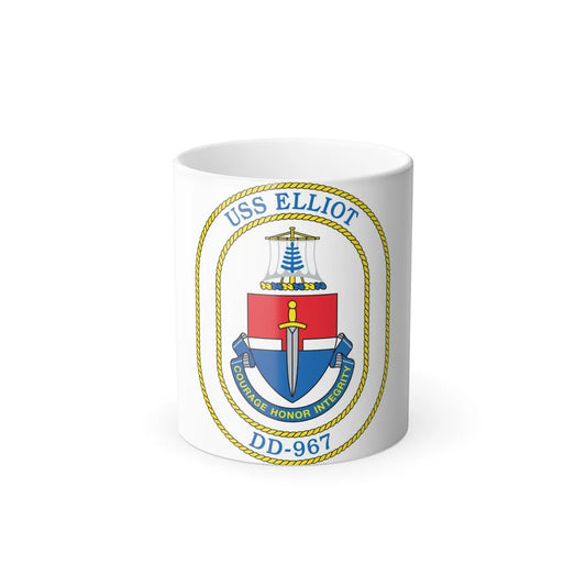 USS Elliot DD 967 (U.S. Navy) Color Changing Mug 11oz-11oz-Go Mug Yourself