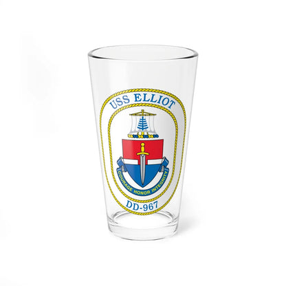 USS Elliot DD 967 (U.S. Navy) Pint Glass 16oz-16oz-Go Mug Yourself