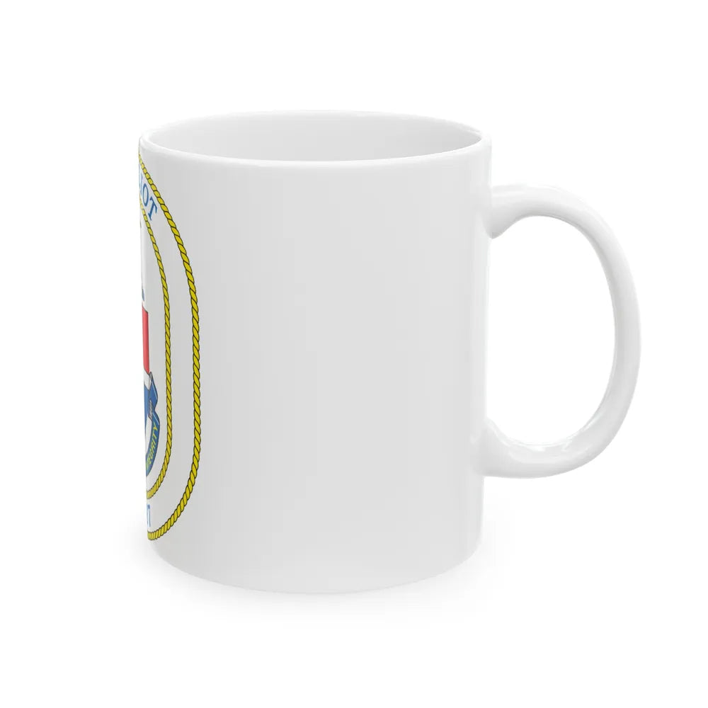 USS Elliot DD 967 (U.S. Navy) White Coffee Mug-Go Mug Yourself