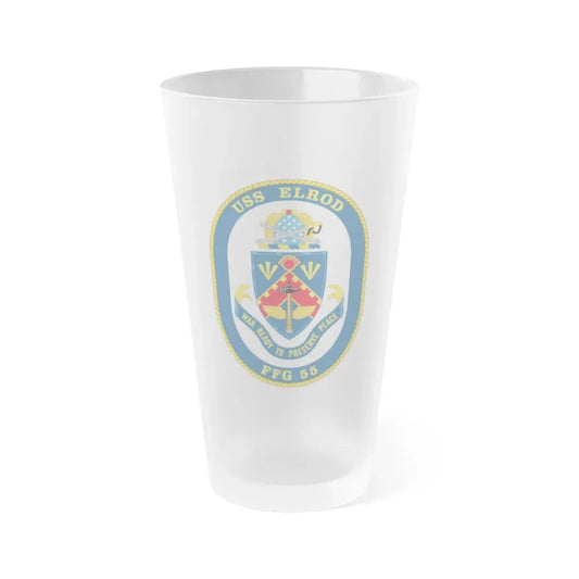 USS Elrod FFG 55 (U.S. Navy) Frosted Pint Glass 16oz Default Title - Go Mug Yourself