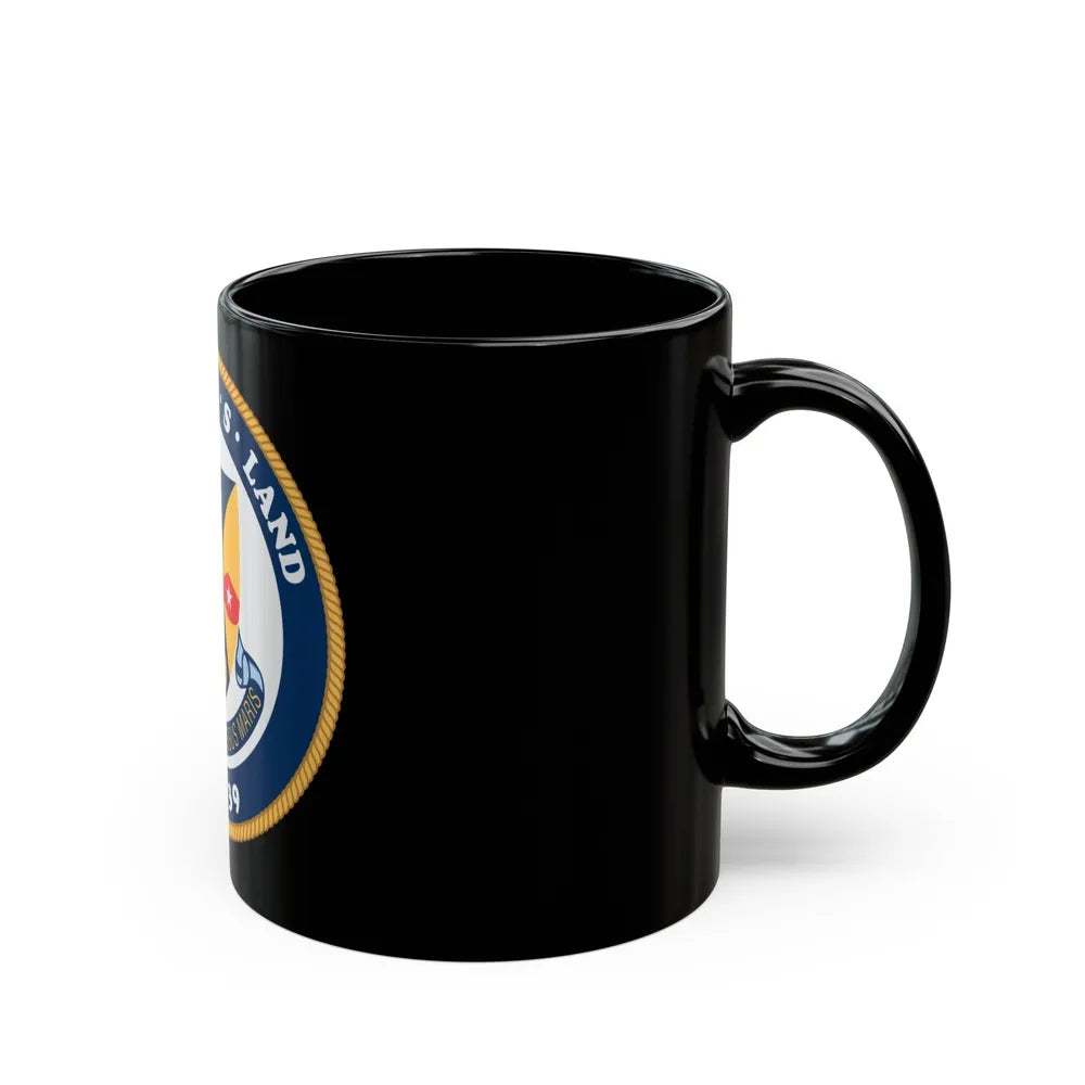 USS Emory S Land AS 39 (U.S. Navy) Black Coffee Mug-Go Mug Yourself