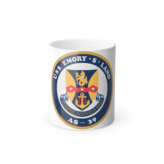 USS Emory S Land AS 39 (U.S. Navy) Color Changing Mug 11oz-11oz-Go Mug Yourself