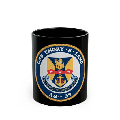USS Emory S Land AS 39 (U.S. Navy) Black Coffee Mug 11oz - Go Mug Yourself