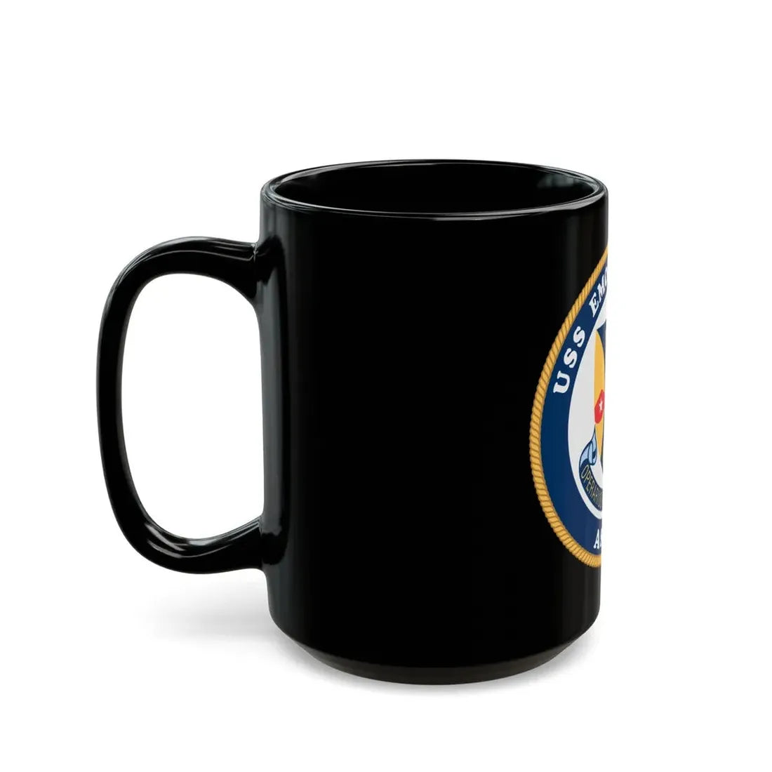 USS Emory S Land AS 39 (U.S. Navy) Black Coffee Mug - Go Mug Yourself