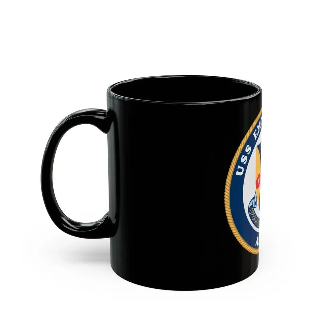 USS Emory S Land AS 39 (U.S. Navy) Black Coffee Mug - Go Mug Yourself