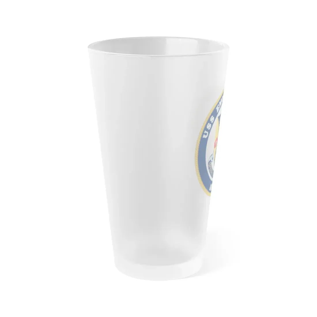 USS Emory S Land AS 39 (U.S. Navy) Frosted Pint Glass 16oz - Go Mug Yourself