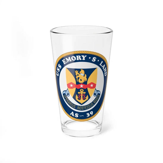 USS Emory S Land AS 39 (U.S. Navy) Pint Glass 16oz 16oz - Go Mug Yourself