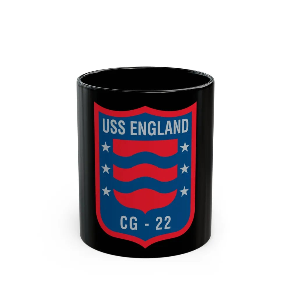 USS England CG 22 (U.S. Navy) Black Coffee Mug-11oz-Go Mug Yourself