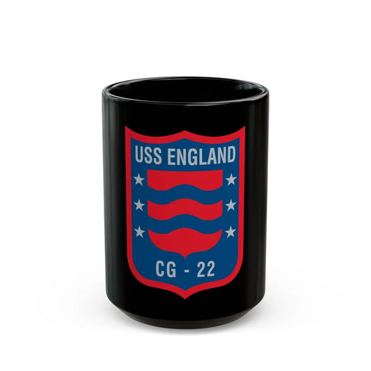 USS England CG 22 (U.S. Navy) Black Coffee Mug-15oz-Go Mug Yourself