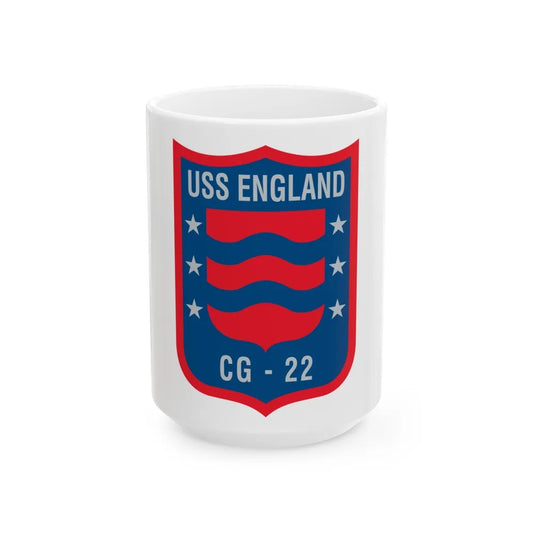 USS England CG 22 (U.S. Navy) White Coffee Mug-15oz-Go Mug Yourself