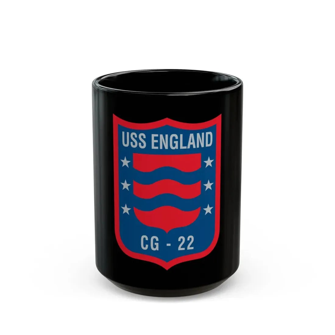 USS England CG 22 (U.S. Navy) Black Coffee Mug 15oz - Go Mug Yourself