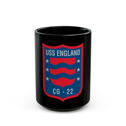 USS England CG 22 (U.S. Navy) Black Coffee Mug 15oz - Go Mug Yourself
