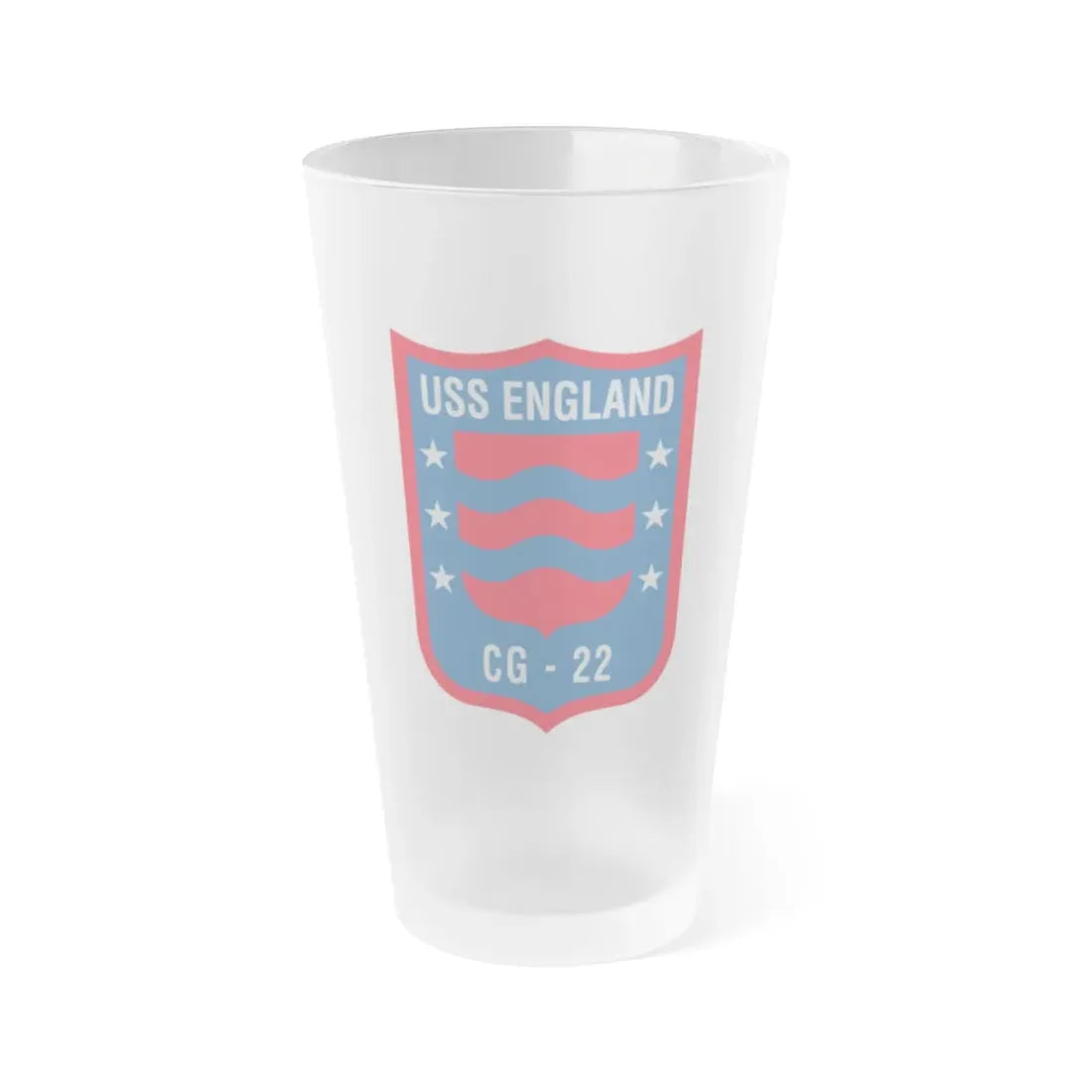 USS England CG 22 (U.S. Navy) Frosted Pint Glass 16oz Default Title - Go Mug Yourself