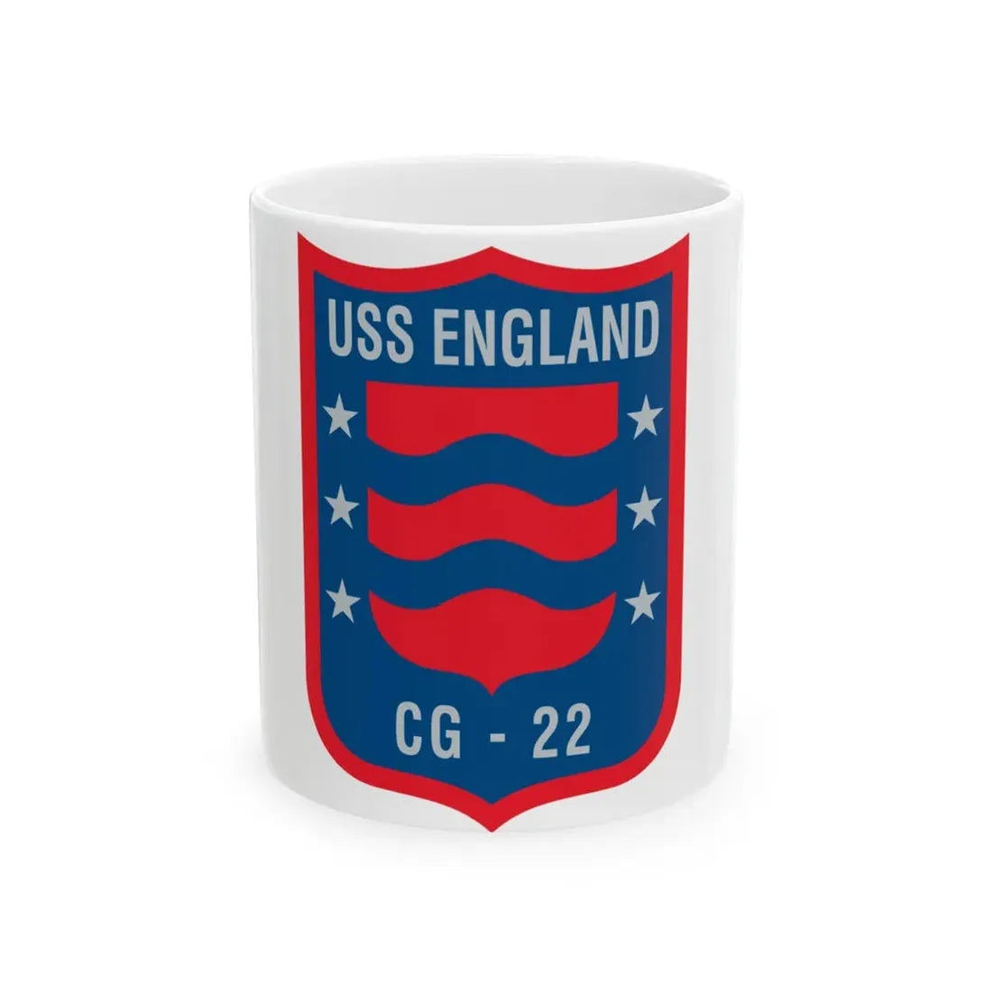 USS England CG 22 (U.S. Navy) White Coffee Mug 11oz - Go Mug Yourself