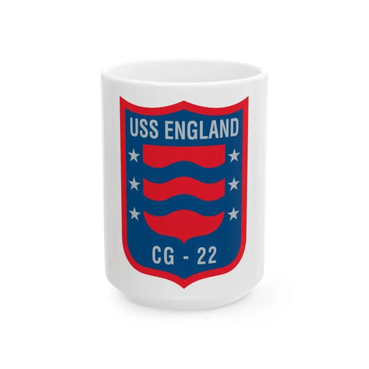 USS England CG 22 (U.S. Navy) White Coffee Mug 15oz - Go Mug Yourself