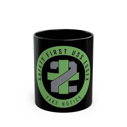 USS Essex LHD 2 Safety 1st (U.S. Navy) Black Coffee Mug 11oz - Go Mug Yourself