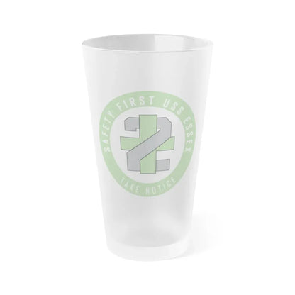 USS Essex LHD 2 Safety 1st (U.S. Navy) Frosted Pint Glass 16oz Default Title - Go Mug Yourself