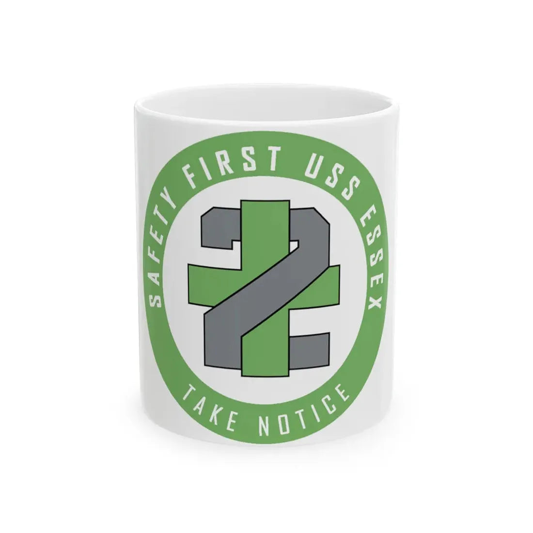 USS Essex LHD 2 Safety 1st (U.S. Navy) White Coffee Mug 11oz - Go Mug Yourself