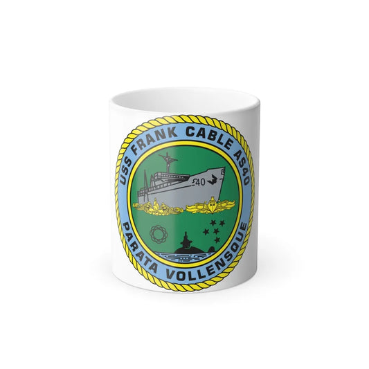 USS Frank Cable AS40 Parata Vollensque (U.S. Navy) Color Changing Mug 11oz-11oz-Go Mug Yourself